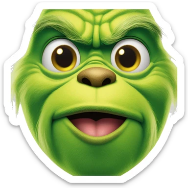 Grinch blowing kiss  sticker