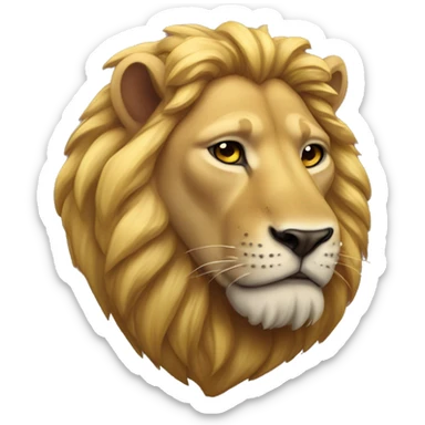 Corazón y león  sticker