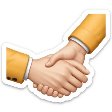 handshake, only hands, both white sticker