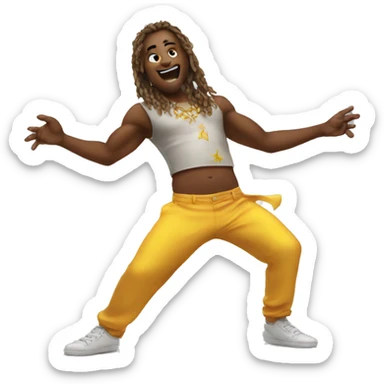 emoji of dancing mood with high energy sticker