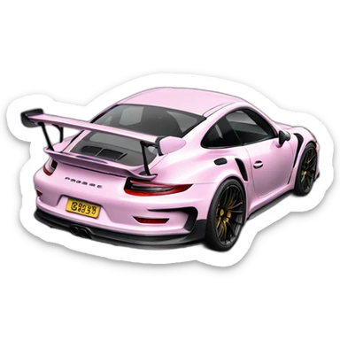 Porsche gt3rs rose sticker