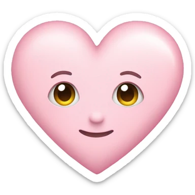 Pastel pink heart  sticker