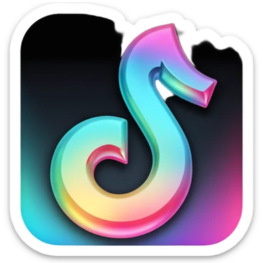 tiktok logo thats glowing sticker