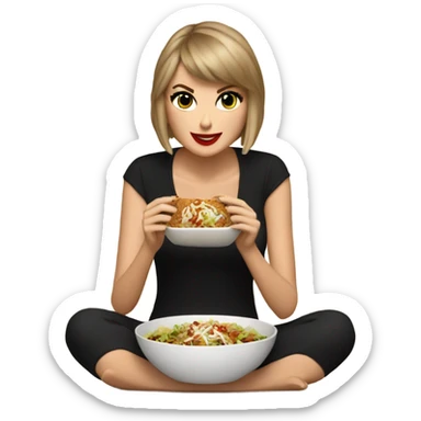 Taylor swift eating chipotle sticker
