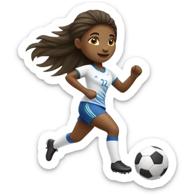summer olympics girl playing soccer sticker