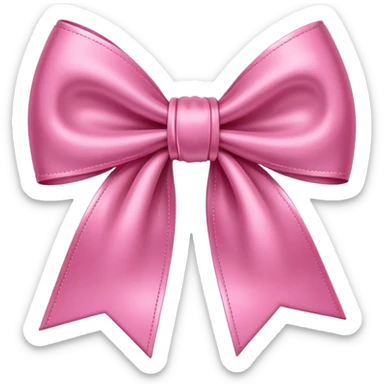 pink satin bow sticker