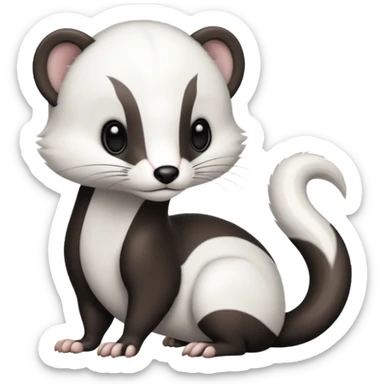 black/white Weasel sticker