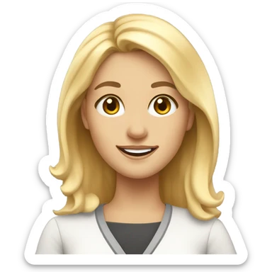 pretty angelic blonde teacher clean girl   sticker