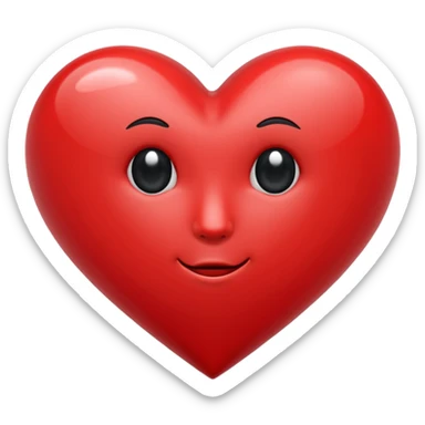 heart with a black teardrop sticker