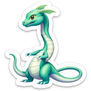 Seviper-Dragonair-Dratini-hybrid, full body, two legs, two hands sticker