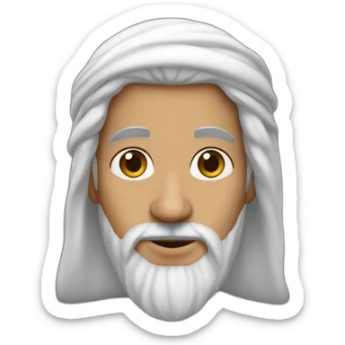 Curly hair sheikh sticker