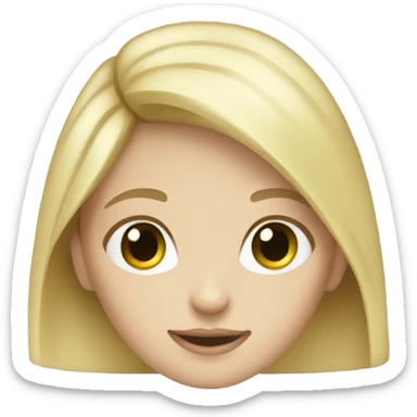girl with blonde hair green eyes and fair skin sticker
