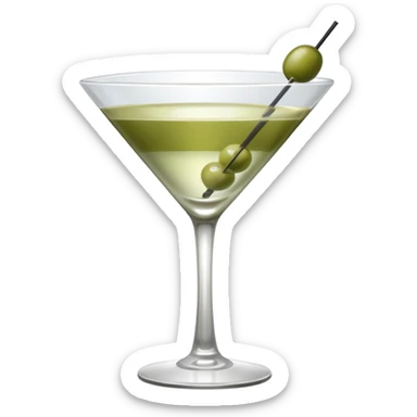 frothy martini sticker