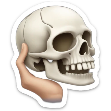 skull in hand like hamlet sticker