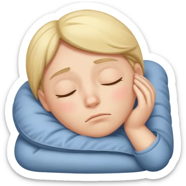 a sleepy and tired person sticker
