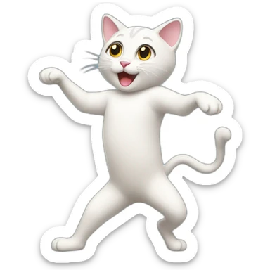 dancing cat sticker