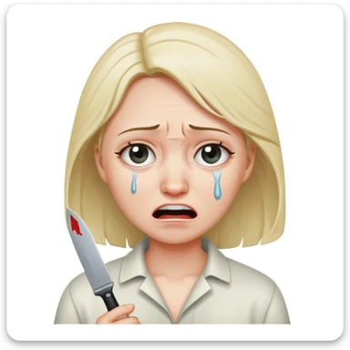 A lady killing herself sticker