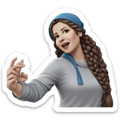 girl with braided head scarf sticker