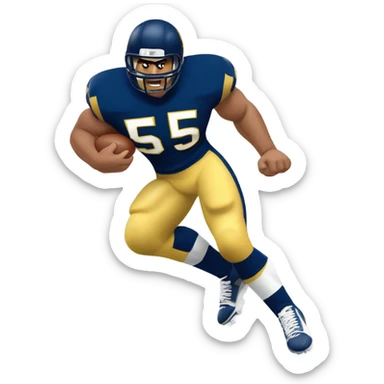 Junior Seau crush blue sticker