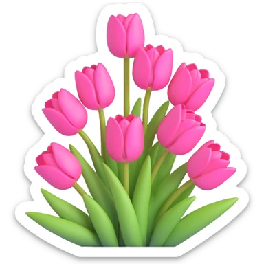Pink tulips sticker