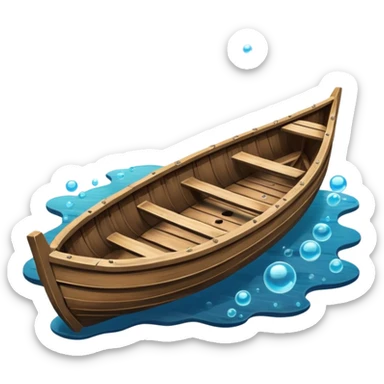 underwater row boat sticker