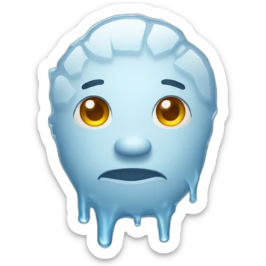 Icehead Freeze Face Emoji sticker