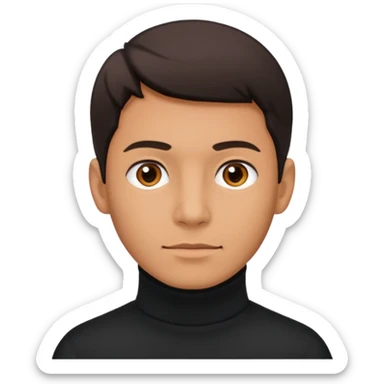 man in turtle neck sticker