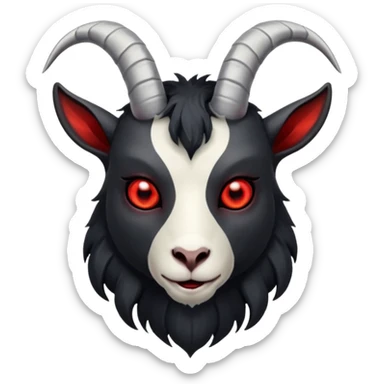 Goat evil sticker