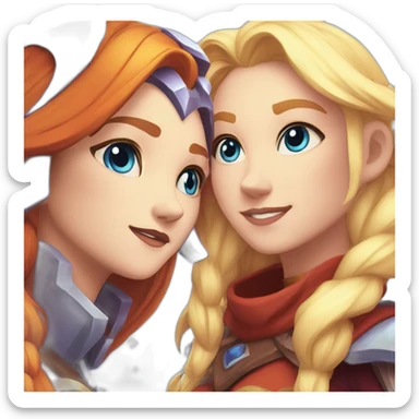 lina and crystal maiden sticker