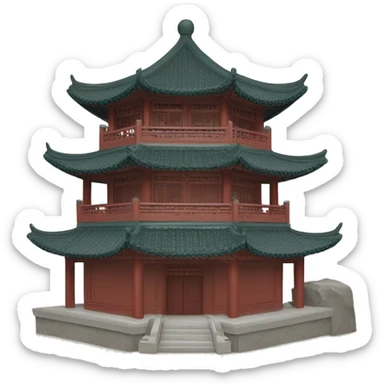 traditional Chinese architecture sticker
