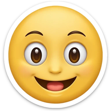 Genera big smile emoji with dudu face sticker