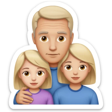 padre con su hija sticker
