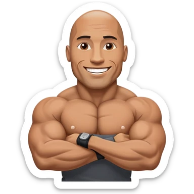 The rock wwe sticker