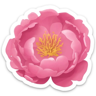 Peony flower sticker