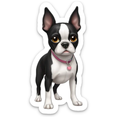 boston terrier sticker