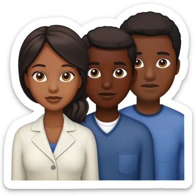 4 black family members sticker