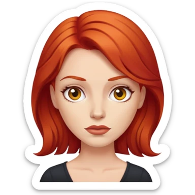 red hair woman with sassy attitude  sticker