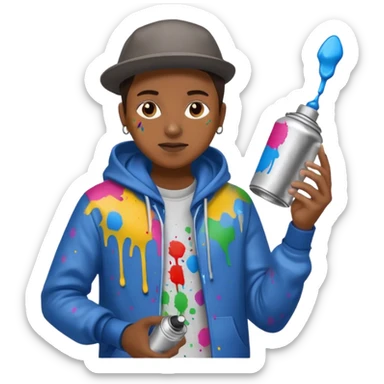 Painter + spray can, Street Artists. sticker