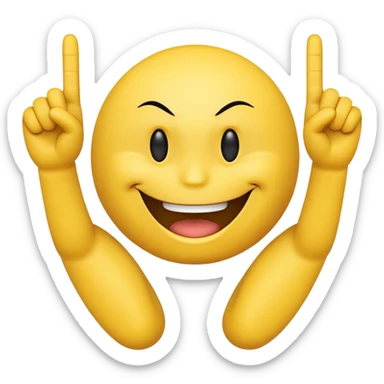 Smiley face with a attitude face and flipping his middle fingers of both hands and both feets sticker