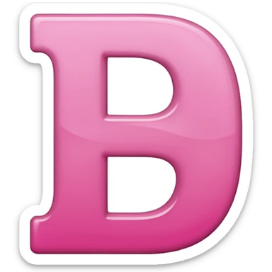 pink letter p sticker