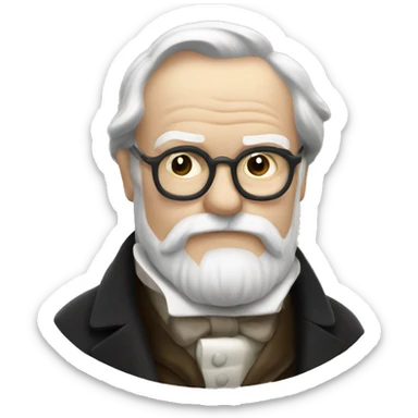 Victor Hugo writing sticker