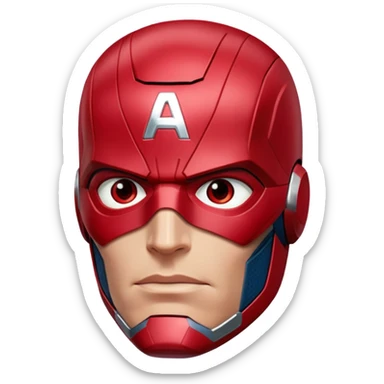 Vision marvel, red face from captain america: civil war sticker