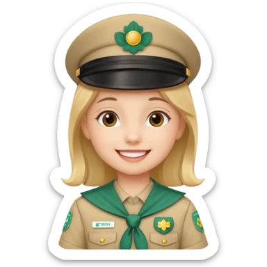 scout girl little sticker