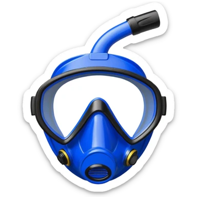 black and blue Snorkel mask sticker