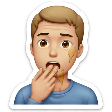 guy choking himself  sticker