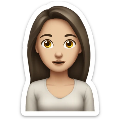 A brunette white girl not being able to sleep I cannot sleep sticker