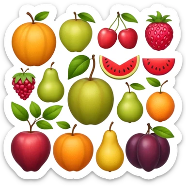 colorful fruit sticker