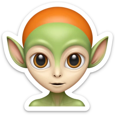 tricolor alien sticker