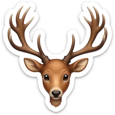Deer antler sticker