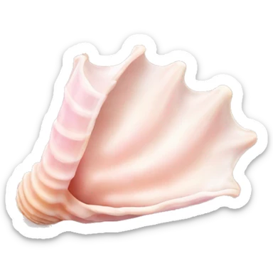 light pink conch seashell sticker